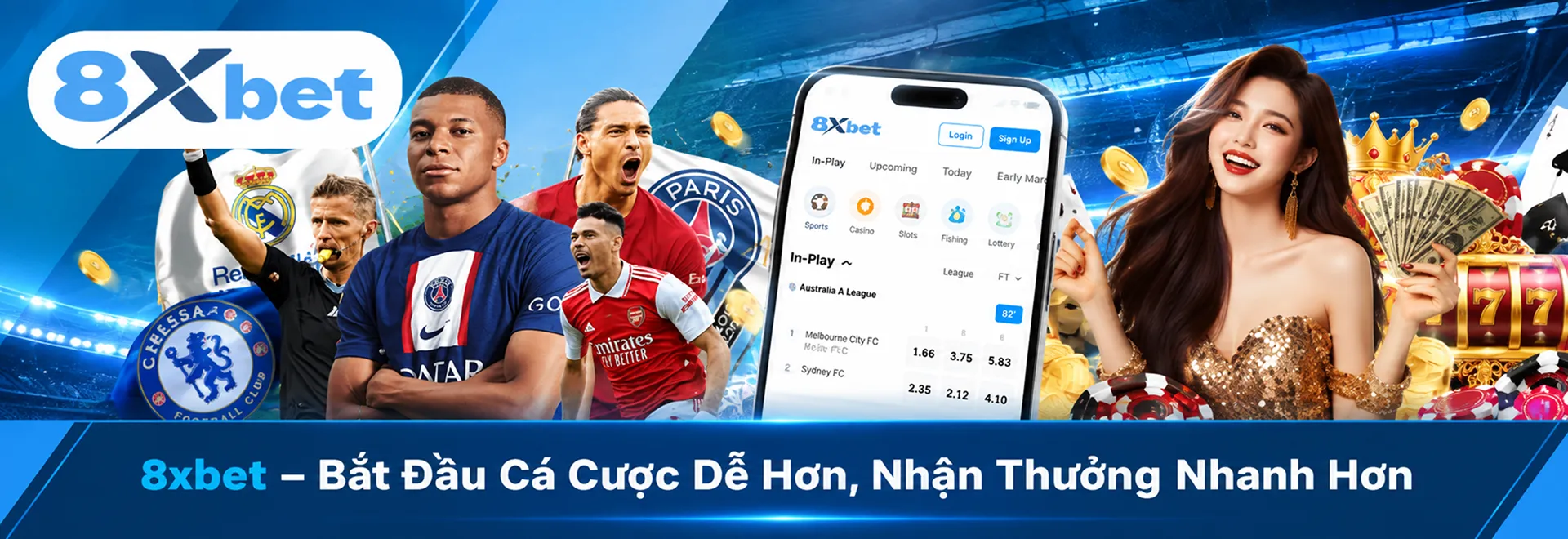 8xbet – Bắt Đầu Cá Cược Dễ Hơn, Nhận Thưởng Nhanh Hơn